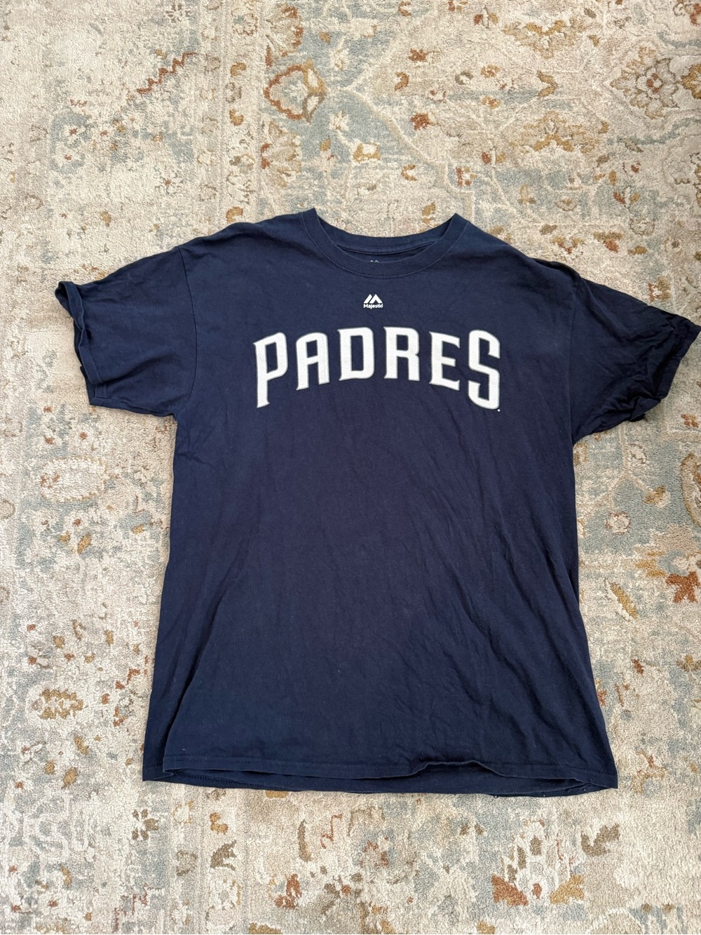 Majestic Padres Navy and White Team Tee